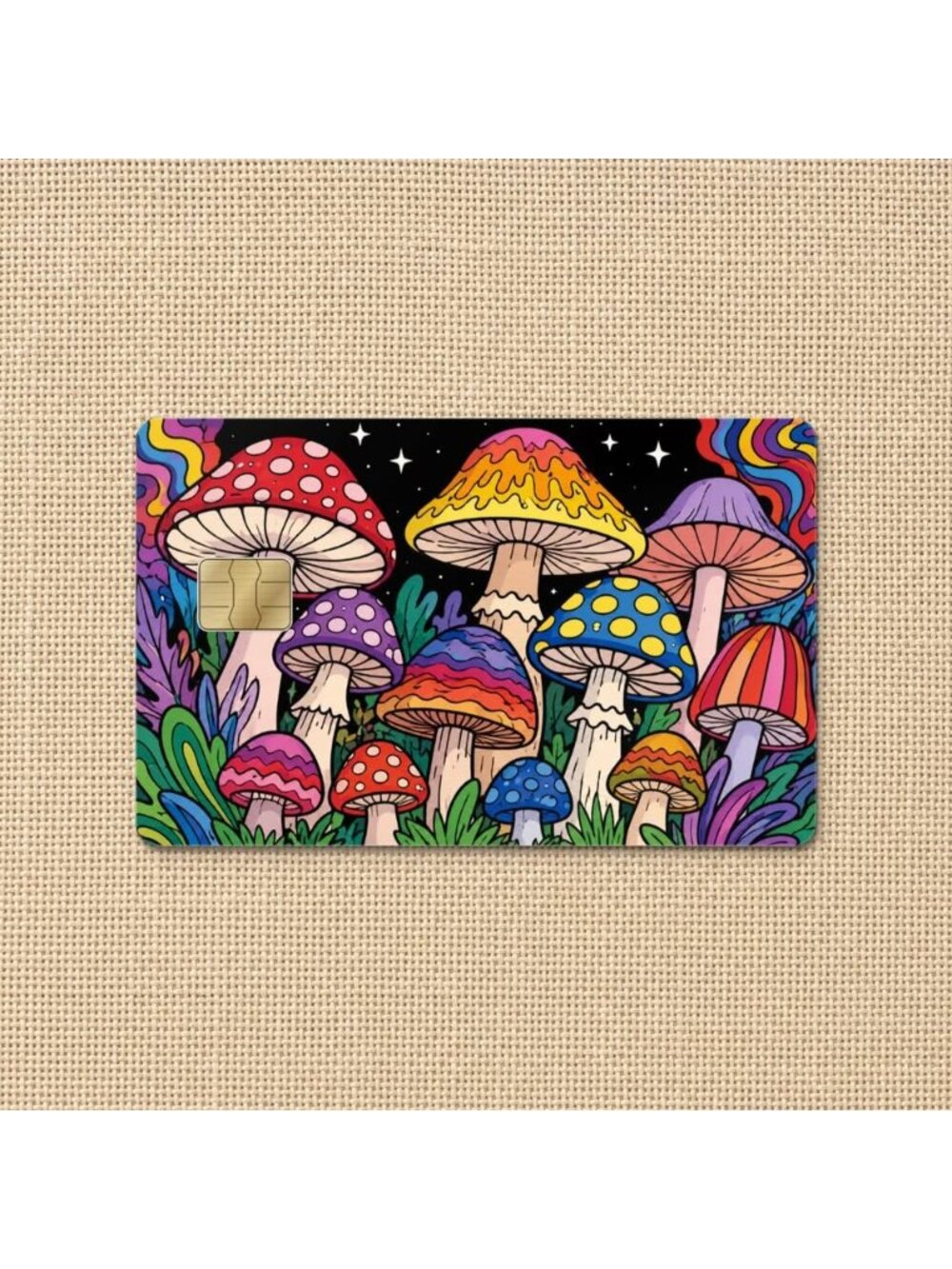 Psychedelic Mushroom Credit Card Skin Decal